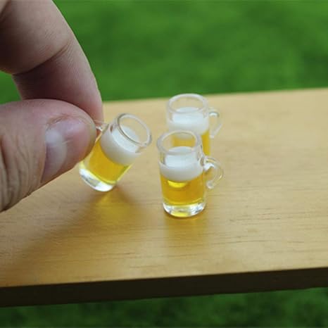 gzzebo Mini-Bierbecher, Miniatur-Lebensmittel, DIY Gartendekoration, Puppenhaus-Zubehör Multi