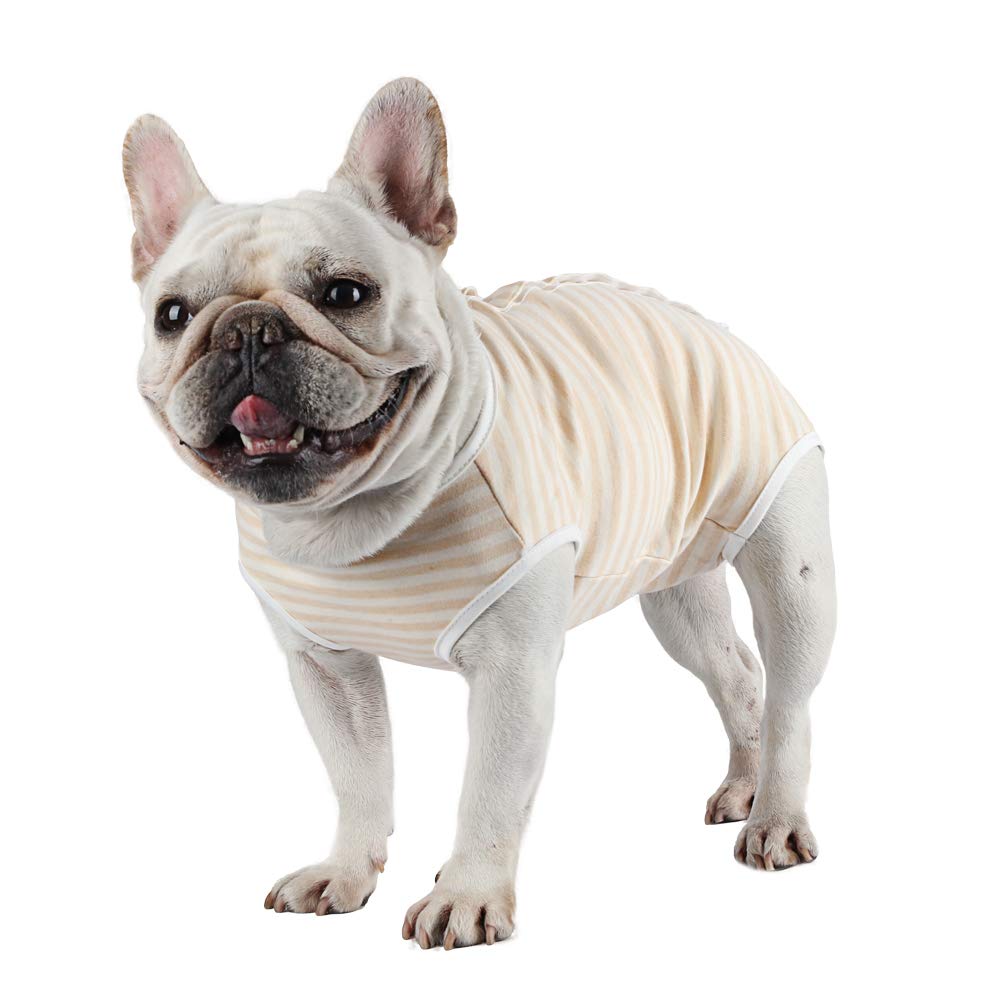 Photo 1 of Etdane Dog Diapers Sanitary Panties Physiological Period Shirts Surgical Recovery Suits for Male and Female Dogs, Yellow/Medium