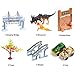 Ideallife Dinosaur Toys 144Pcs Race Car Flexible Track, Create a Road, Toys Set for Christmas & Birthday Gift, Safe Durable STEM Play Set for Boys Girls