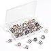 Creative Fashion Push Pins Decorative Thumbtacks for Wall Maps, Photos, Bulletin Board or Cork Boards, 8 Different Patterns, 80 Pieces (Brown)