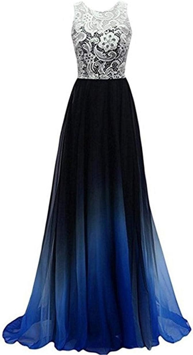 Shadi Bridal Women's Lace Ombre Long Prom Dress Gradient Evening Party Gowns