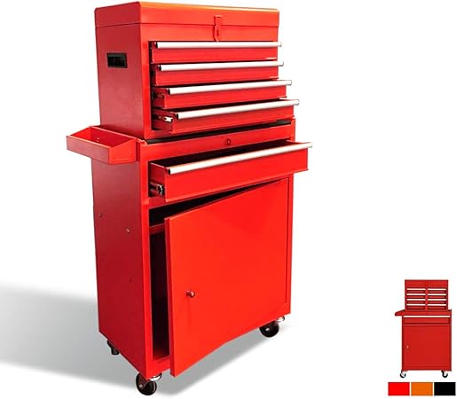 Amazon Com 5 Drawer Tool Chest Rolling Tool Box With Four Wheels