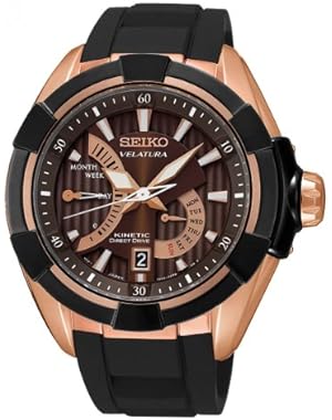 Seiko Velatura Kinetic Mens Watch - Rose Gold Tone