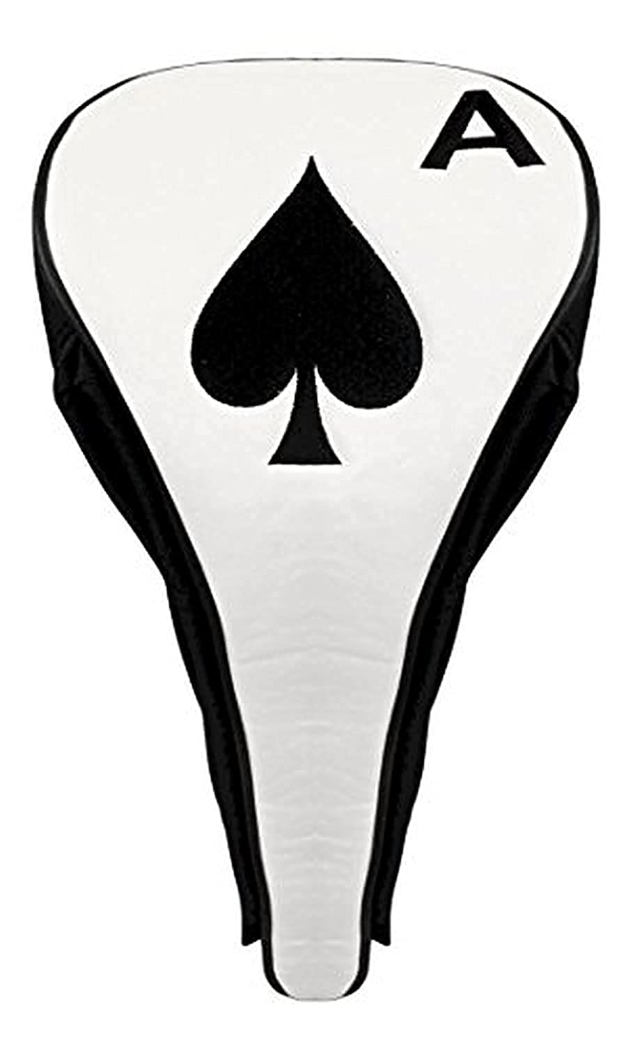 JP Lann Golf Magnetic Ace of Spades Driver Head Cover - Premium Style and Protection - Black/White - Fits 460cc Drivers - Amazon Golf Accessories