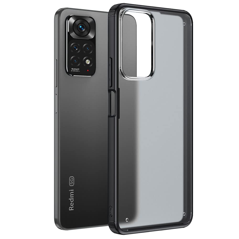 TECHGEAR Redmi Note 11 Tough Case for [Fusion FX] Premium Hybrid Tough Rugged Protective Bumper Case Heavy Duty Protection with Hard Back Designed For Xiaomi RedMi Note 11 - Black