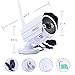 UOKOO, Bullet IP Camera Builtin 8GB ROM, HD 720P Wireless Indoor/Outdoor Waterproof Surveillance Network Camera with Night Vision and Motion Detection Email Alert Remote View for Smartphone/PC(628GB)