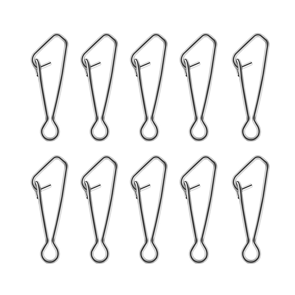 100 Pcs Sea Fishing Clip, Quick Change Fishing Swivels Snaps, High Strength Fishing Lures Snap Clips for Freshwater and Saltwater (3#)