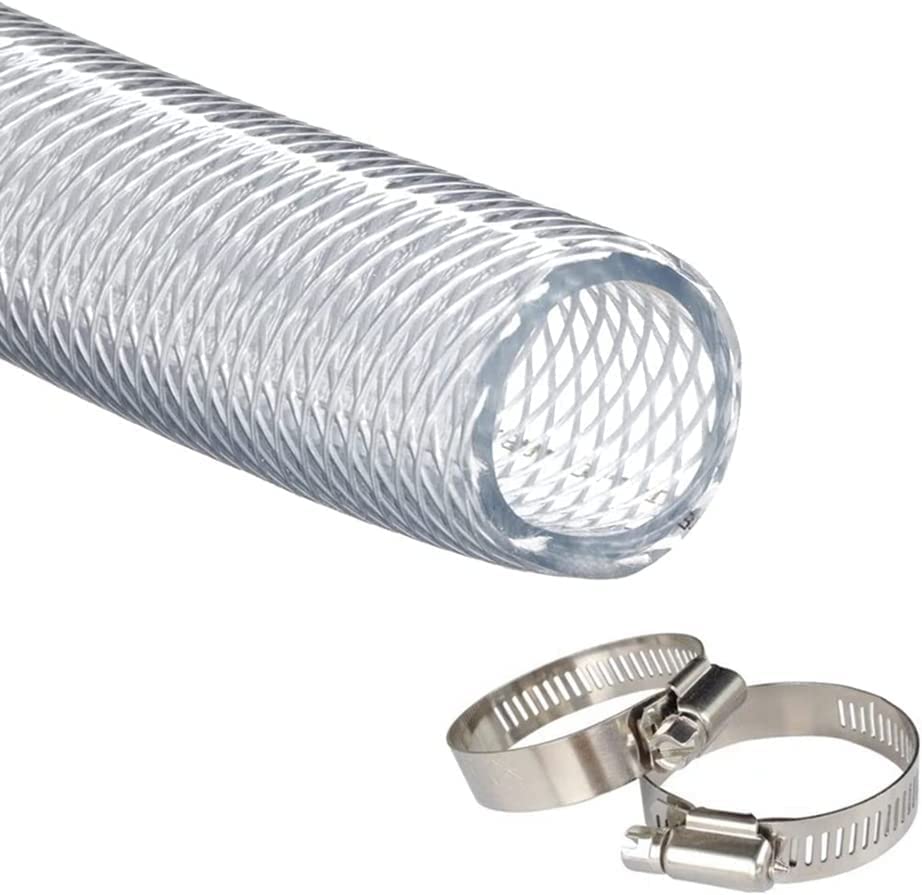 Photo 1 of JUNZHIDA High Pressure Braided Clear Flexible PVC Tubing 1/2" ID,10ft