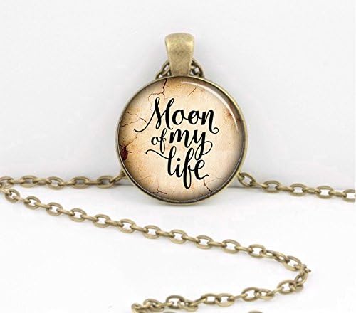 Moon of my Life Pendant Necklace or Key Ring