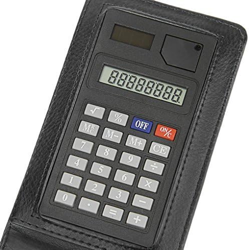 IPENNY Leather Memo Book with Calculator A7 Pocket Notebook Cover Jotter Organizer Lined Memo Pad Holder Business Writing Pad - Image 4