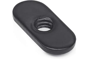 Bueyfolt 25 Packs 1/4-20 Black T-Nut, Centered Thread Slide in Economy T-Nut for T Slot Track, Applicable to 10 Series or 1.0'' Base Aluminum Extrusion