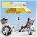 IUUU Beach Umbrella Sand Anchor Stand Holder with 3-Tier Screw, Includes Umbrella Hanging Hook 4-prongs/Storage Bag, Adjustable & Telescoping, Perfect for Sand Lawn, Grass and Patio