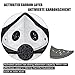 West Biking Mesh Dust/Pollution Mask for Air Filtration, Sport Mask with Exhalation Valves Filters, Activated Carbon PM2.5 Filters Air Purifier (1Mask+5Filters)
