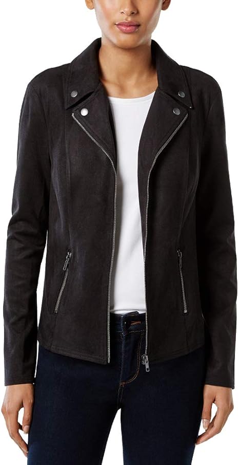 style and co faux leather moto jacket