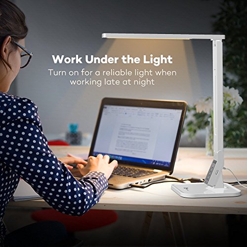 image for TaoTronics LED Desk Lamp with USB Charging Port, 4 Lighting Modes with