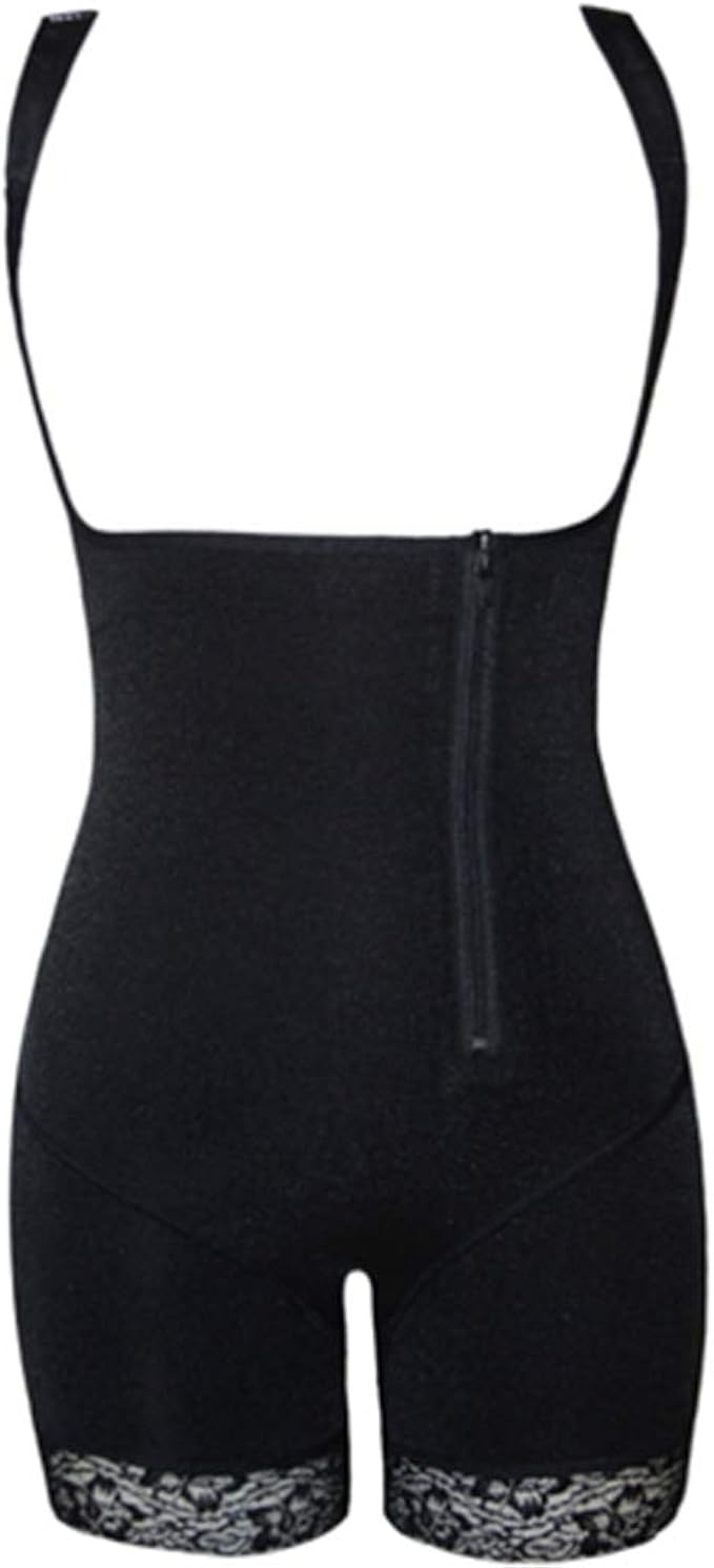 GOWINEU Women Open Bust Mid Thigh Shapewear Butt Lifter Crotchless