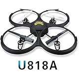 Holy Stone U818A Drone with 720P HD Camera 2.4 GHz 6-Axis gyro RC Quadcopter for Kids with Headless Mode, One Key Return and Low Voltage Alarm, Easy &amp; Safe to Fly, Includes Bonus Battery