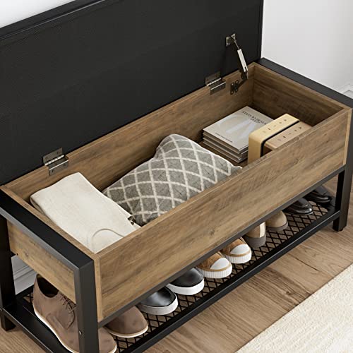 HOSTACK Storage Bench, Entryway Shoe Bench with FlipOpen Storage Box