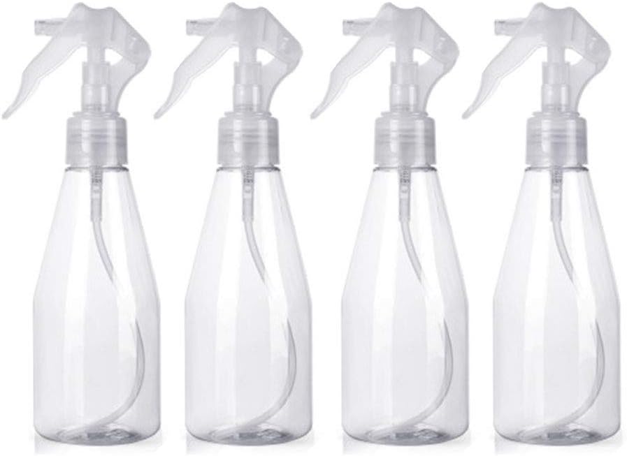 kungfu Mall 4pcs 200ml Spray Bottle, Fine Empty Mist Bottles Portable Leak-proof Trigger Water Sprayer for Cleaning, Gardening and Feeding