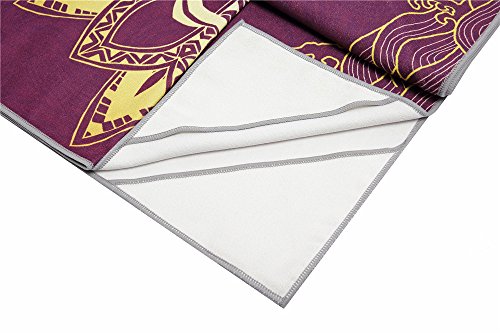 Fremous Yoga Towel Non Slip Yoga Mats with Corner Pocket Design(72"x25")- Skidless Microfiber Bikram Hot Yoga Towel - Perfect For Hot Yoga, Fitness, Pilates, Sport&Outdoors (totem) - Thumbnail 3