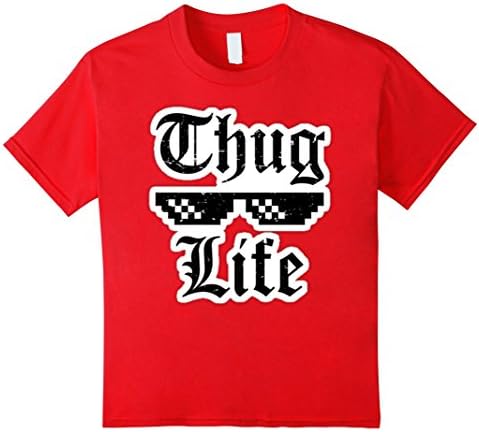 unisex-child I'm Living My Life Like A Thug - Cool Life Is Thug Tshirt 4 Red