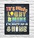 This Little Light of Mine I'm Gonna Let it Shine Matthew 5:16 Vintage verse scripture ART PRINT, UNFRAMED Christian Children nursery wall decor poster, 8x10 inches
