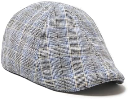 Black grey white plaid newsboy baker boy hat cap. One Size Great condition Black White Houndstooth Plaid Tweed frayed newsboy baker boy  main image 4