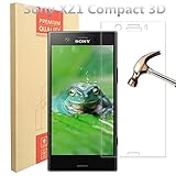 Sony Xperia XZ1 Compact 3D Full Coverage Screen Protector, PULEN 0.3MM Slim And 9H Hardness Tempered Glass [Anti-Scratch] [Bubble Free] Extreme Hardness for Sony Xperia XZ1 Compact (transparent)