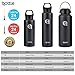 qottle 32oz Stainless Steel Vacuum Insulated Water Bottle - Large Double Wall Flask - Wide Mouth with BPA Free Flex Cap Leak Proof Thermos for Gym Office Travel Camping Hiking Outdoor Sports-Black