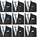 26 Pack Men's Silk Pocket Square Handkerchief Hanky Wedding Party Gift ciciTree