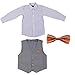 Vittorino Boys 4 Piece Suit Set with Vest Shirt Tie Pants and Hankerchief,Gray - Orange Plaid,10