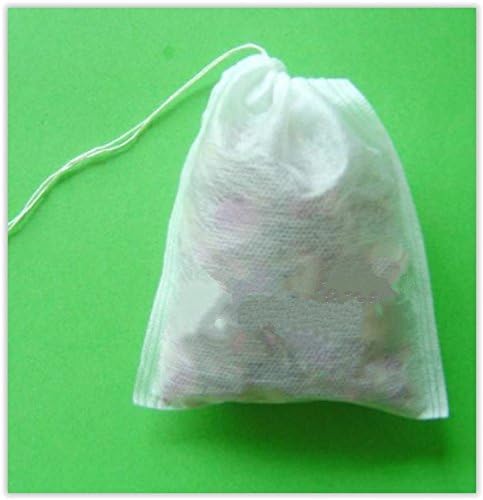 BEANS Brand Fillable Coffee/Tea Bags (bundle of 100), EXTRA LG (Almost 4 x 5 inch), food grade non-woven mesh, drawstring closure or use professional impluse heat-sealer