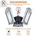 80W Garage Light, 3000K Warm White Deformable Lamp,80W 8000 LM Basement Light,Shop Lights for Garage,Overhead Garage Light,Led Garage Ceiling Lights（80W Warm Light）