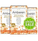 Amberen Multi-Symptom Peri & Menopause Relief Supplement For Hot Flashes, Night Sweats, Mood Swings, Low Energy and Other Symptoms. Naturally Restores Hormonal Balance (3 boxes)
