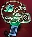 Miami Dolphins NFL Light Up Lamp LED Personalized Free Football Light Up Desk Light Lamp LED Table Lamp, Our Newest Feature - It's WOW, With Remote, 16 Color Options, Dimmer, Free Engraved, Great Gift