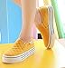 Aisun Women's Slip On Platform Loafers Canvas Shoes Sneakers