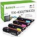 Aztech Compatible Toner Cartridge Replacement for Brother TN433 TN-433 TN 433 TN433BK TN433C TN433M TN433Y (Black/Cyan/Yellow/Magenta, 4-Packs)