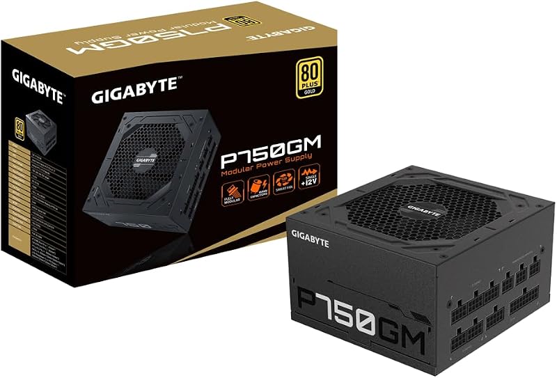 Gigabyte P750GM V2 750W 80 Plus Gold Fully Modular Power Supply PSU