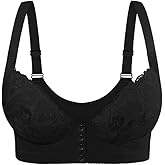 Cotton Whisper Soft Nylon Lace Front Closure Bra for Women Comfortable Everyday Wear