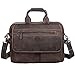 S-ZONE Crazy Horse Leather Briefcase Mens Messenger Shoulder Bag for 16 Inch Laptop Bag