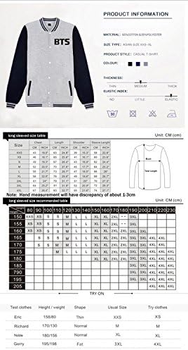 BTS Baseball Uniform Jacket Coat Sweater Suga V Jin JIMIN J-Hope Rap-Monster Jung Kook Love Yourself