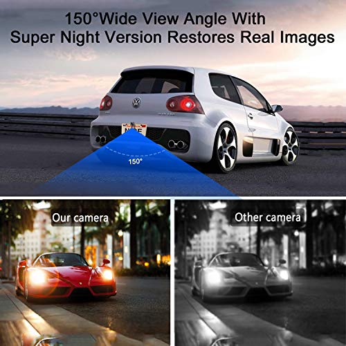 Emmako Wireless Backup Camera and 5'' Monitor System For Cars IP68 Waterproof 6 LED Light Night Vision HD Color Rear View Camera With Guide Lines On/Off - Thumbnail 7