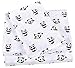 Scientific Sleep Panda Cute Fun 100% Cotton Cozy Twin Bed Sheet Set, Flat Sheet & Fitted Sheet & Pillowcase Natural Bedding Set (White, Twin)