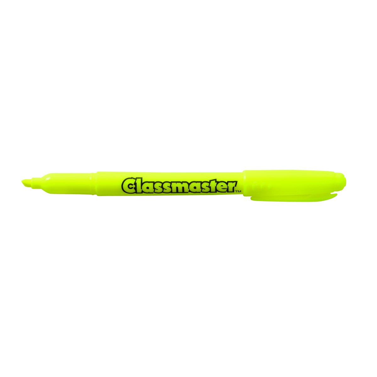 Classmaster Highlighters, Slim Barrel Highlighter Pens With Pocket Clip, Perfect Size Highlighters Pens, Thick & Thin Lines, Stationary Supplies For Classroom, Highlighter Pens Multipack, Yellow, 10PK