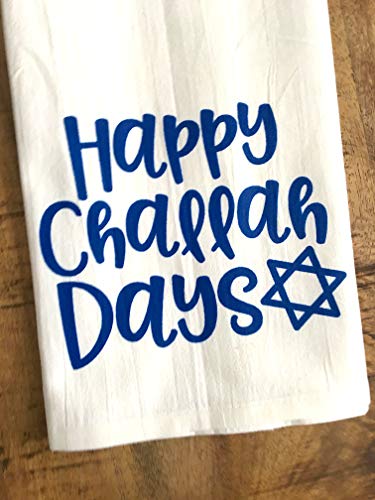 Funny Hanukkah Towel - Happy Challah Days - Hostess Gift for the Holidays