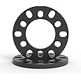 WHEEL CONNECT Wheel Spacer, 12mm Thickness(1/2inch), Fit 6 Lugs Pattern 6x114.3, 6x120, 6x127, 6x130, 6x132, 6x135, 6x139.7,Forged 6061 Aluminum, Anodised Black Surface, Pack of 2.