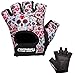 Contraband Pink Label 5237 Womens Designer Workout Gloves | Sugar Skull Print w/Grip-Lock™ Padding (White, Small)