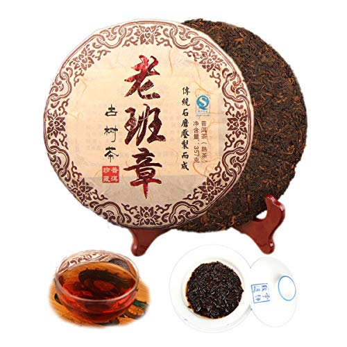357g ï¼0.787LBï¼ Reifer Pu'er-Tee Alter Puer-Tee Yunnan Alter BanZhang Pu'er-Tee Schwarzer Tee Gekochter Pu-Erh-Tee Pu-Erh-Tee Chinesischer Tee Gesunder Puerh-Tee Roter Tee Grüner Guter Shu Cha