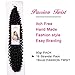 6Pcs Passion Twist Natural Black Synthetic Hair for Black Women Andromeda 18 Inch Soft Long Braids Passion Twist Crochet Braiding Hair Extensions with 5 Free Gift (1B)