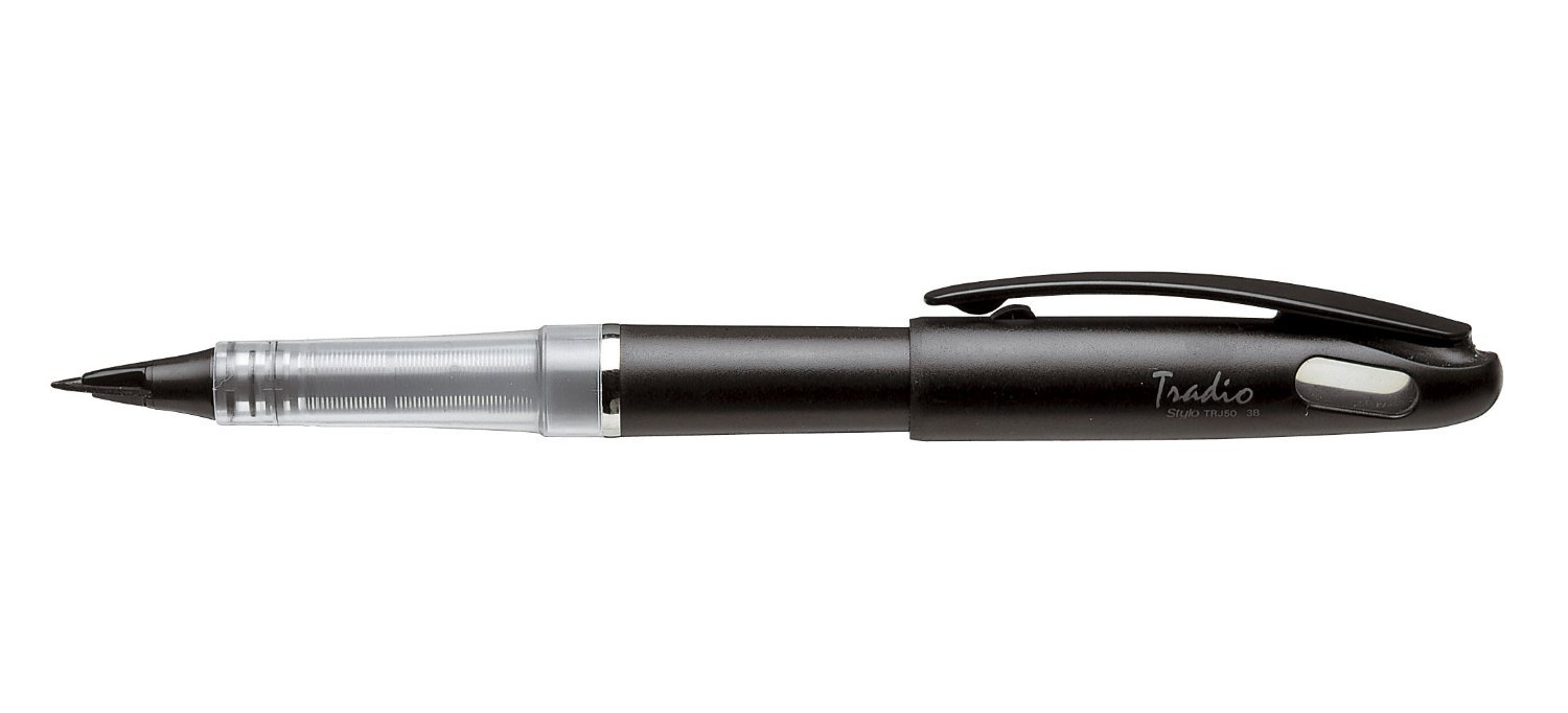 Pentel TRJ50-AO Tradio Style Spring Pen/stylo, Pen Colour Black — image 1